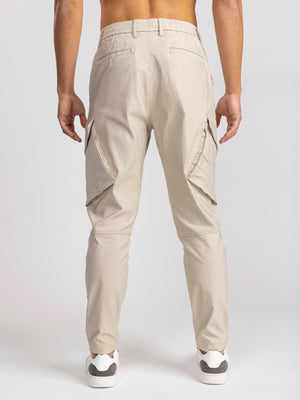 CARGO WOVEN PANTS Beige / 48