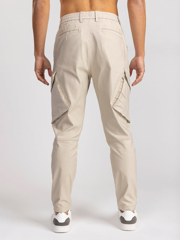 CARGO WOVEN PANTS Beige / 48
