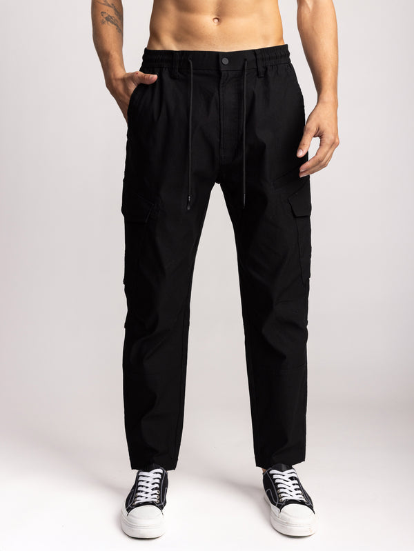 CARGO WOVEN PANTS Black / 48