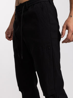 CARGO WOVEN PANTS Black / 48