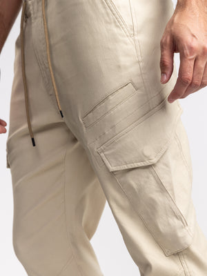 CARGO WOVEN PANTS Beige / 48