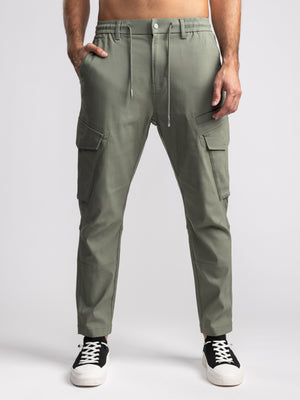 CARGO WOVEN PANTS Olive / 48