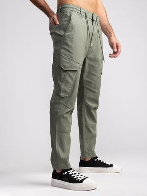 CARGO WOVEN PANTS Olive / 48