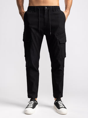 CARGO WOVEN PANTS Black / 48
