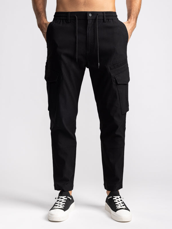 CARGO WOVEN PANTS Black / 48