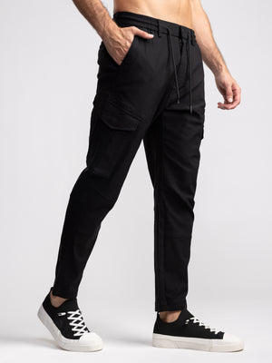CARGO WOVEN PANTS Black / 48
