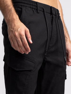 CARGO WOVEN PANTS Black / 48