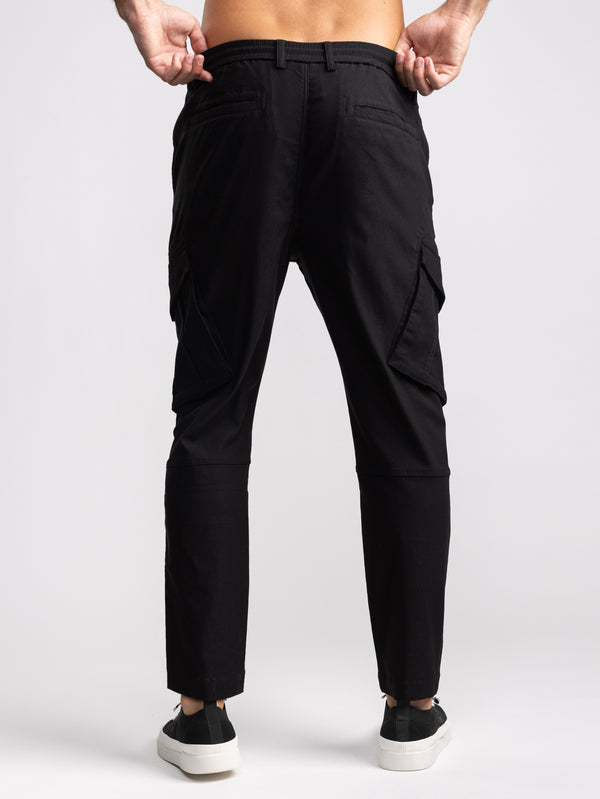 CARGO WOVEN PANTS Black / 48