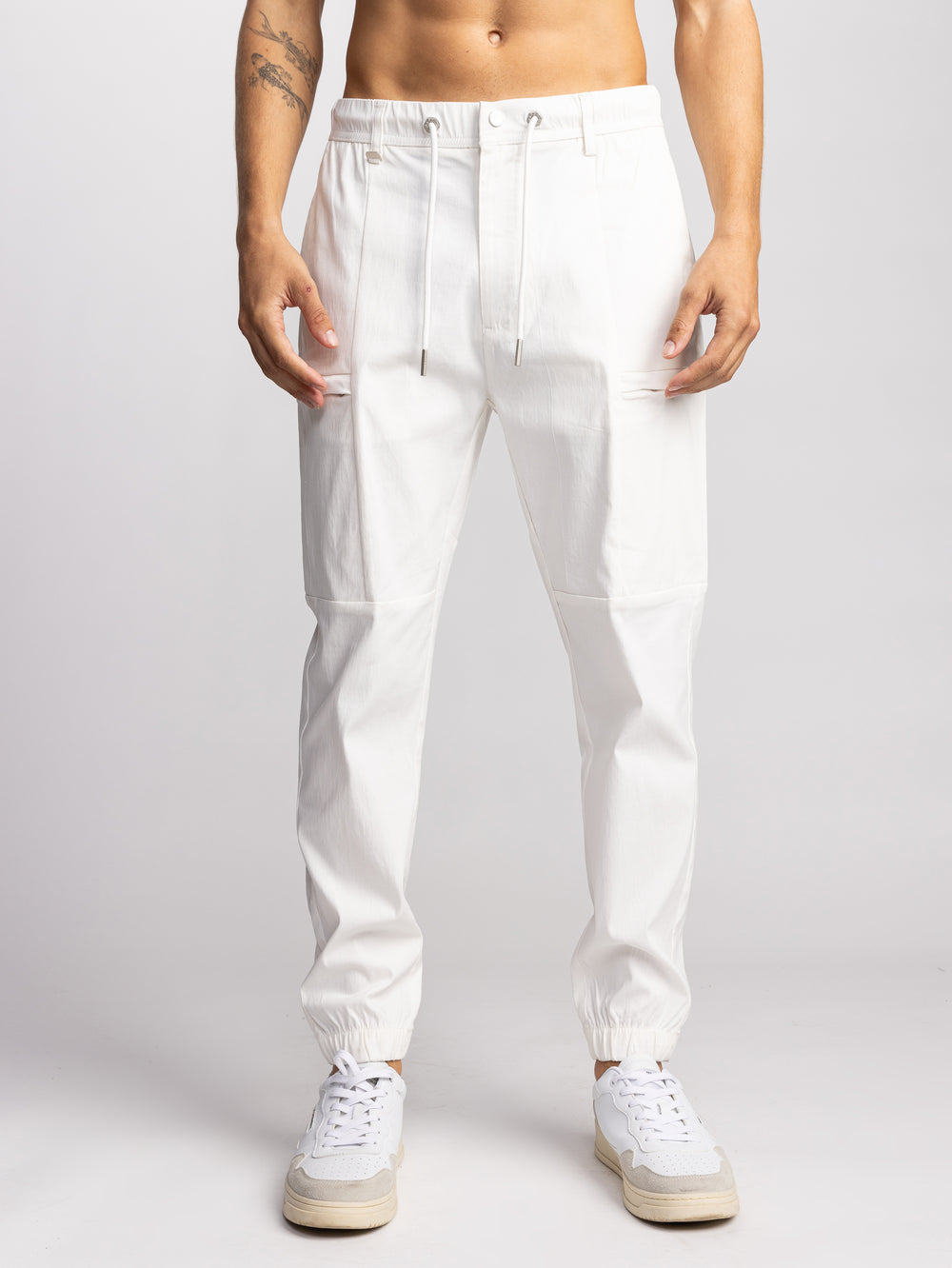 CARGO WOVEN PANTS Cream / 48
