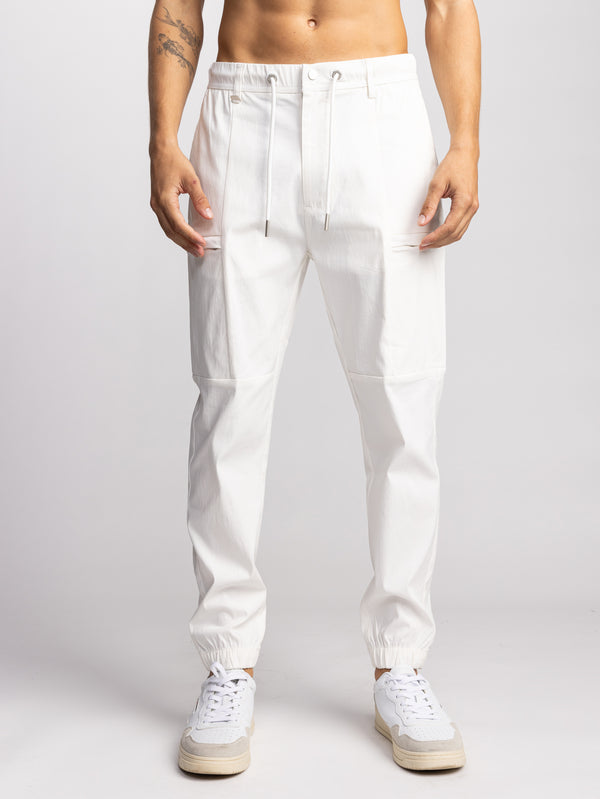 CARGO WOVEN PANTS Cream / 48