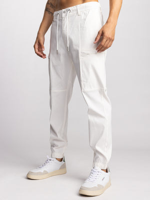 CARGO WOVEN PANTS Cream / 48