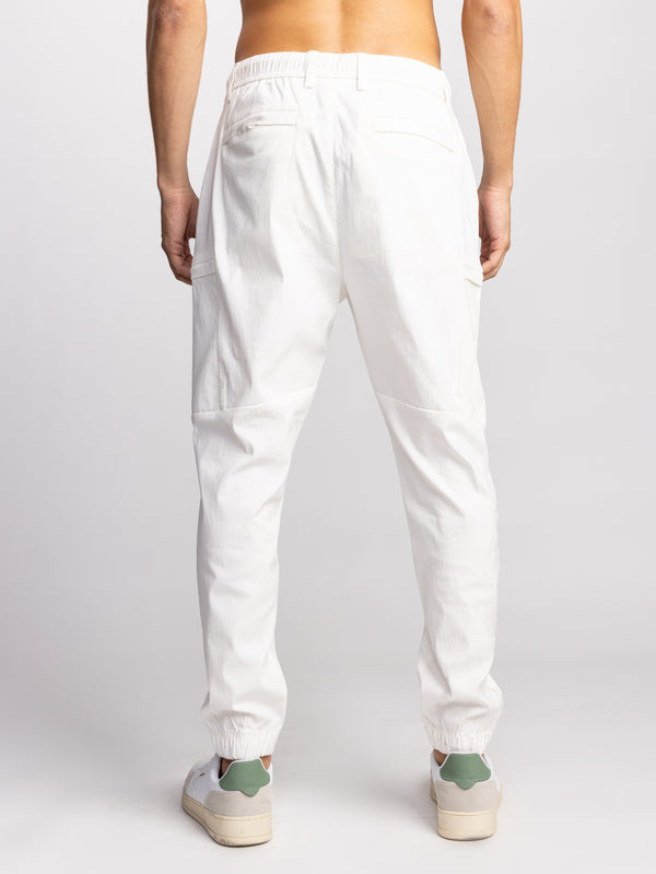 CARGO WOVEN PANTS Cream / 48