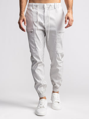 CARGO WOVEN PANTS Light Gray / 48