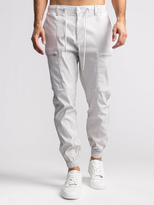 CARGO WOVEN PANTS Light Gray / 48