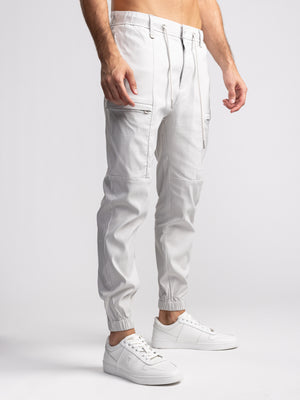 CARGO WOVEN PANTS Light Gray / 48
