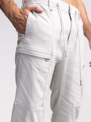 CARGO WOVEN PANTS Light Gray / 48