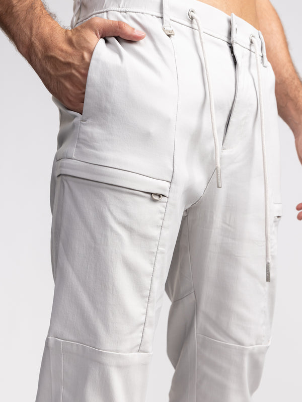 CARGO WOVEN PANTS Light Gray / 48