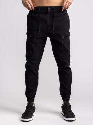 CARGO WOVEN PANTS Black / 48