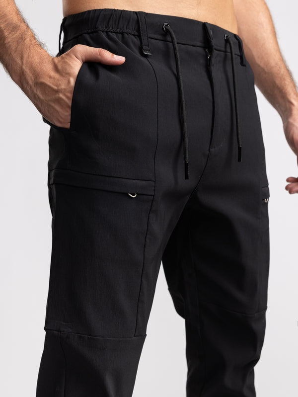 CARGO WOVEN PANTS Black / 48