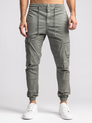CARGO WOVEN PANTS Khaki / 48