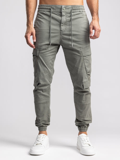 CARGO WOVEN PANTS Khaki / 48