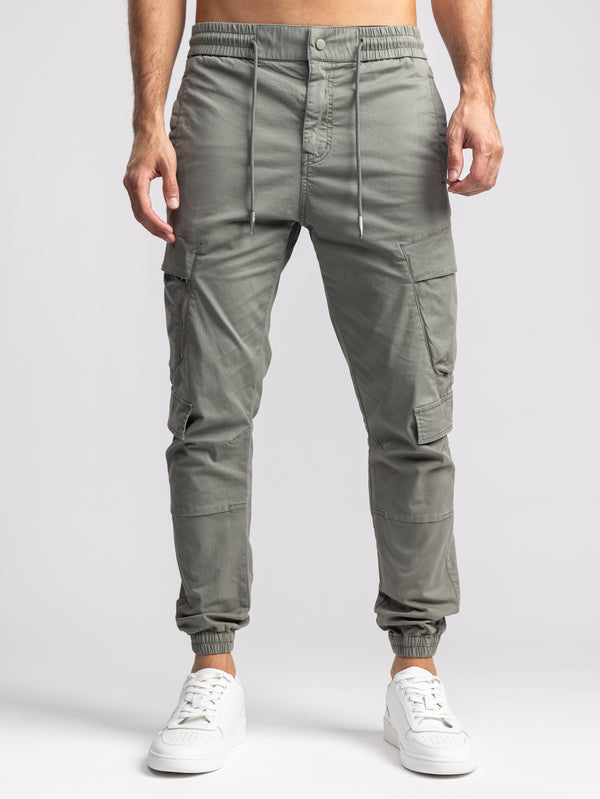 CARGO WOVEN PANTS Khaki / 48