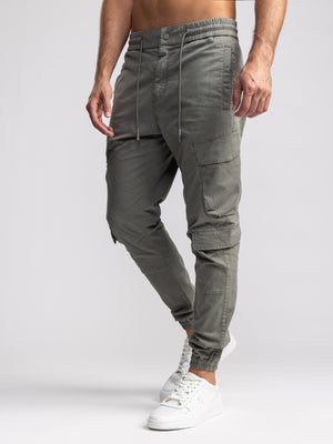 CARGO WOVEN PANTS Khaki / 48