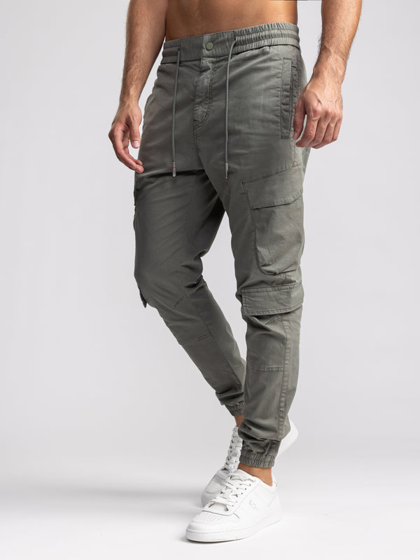 CARGO WOVEN PANTS Khaki / 48