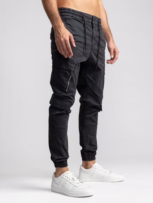 CARGO WOVEN PANTS Black / 48