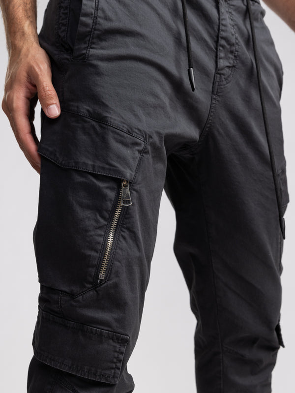 CARGO WOVEN PANTS Black / 48