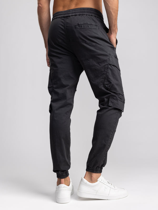 CARGO WOVEN PANTS Black / 48