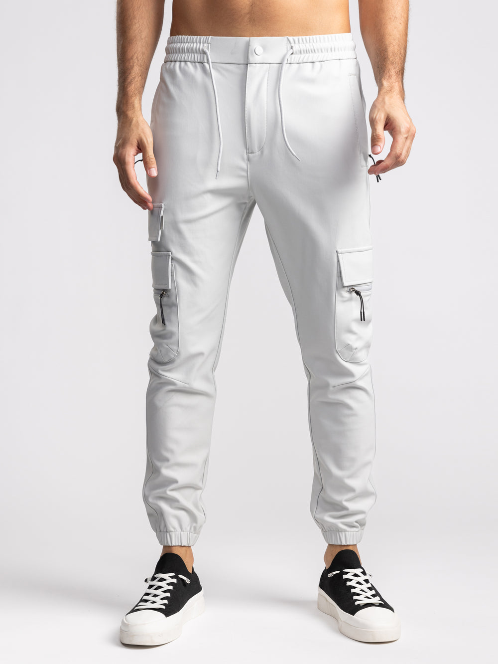 CARGO WOVEN PANTS Light Gray / 48