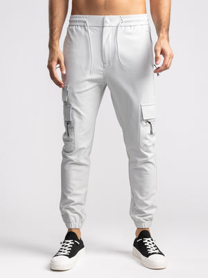 CARGO WOVEN PANTS Light Gray / 48