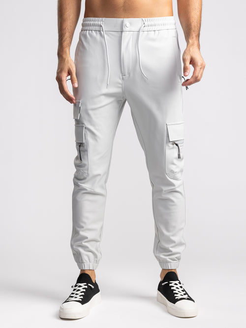 CARGO WOVEN PANTS Light Gray / 48