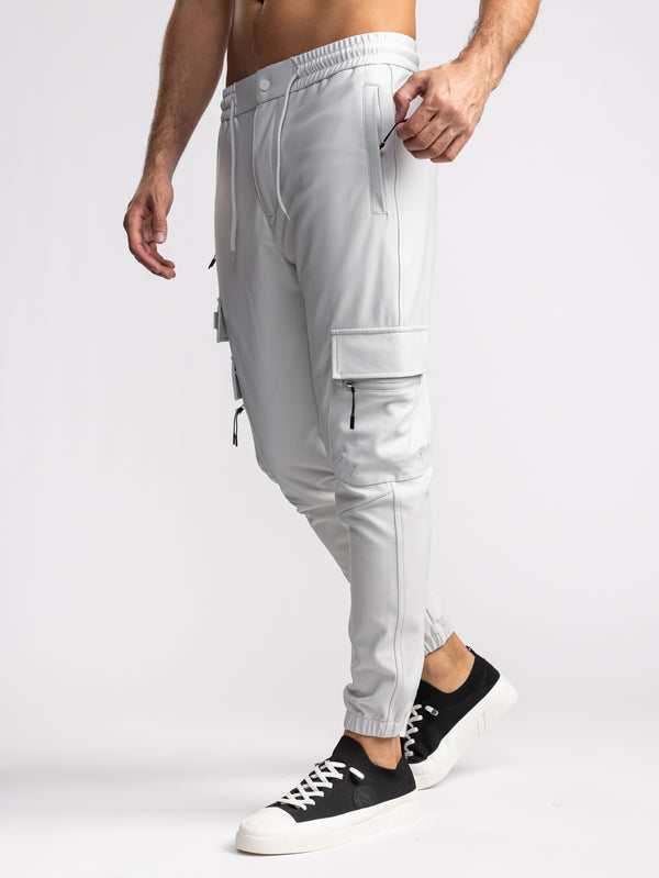 CARGO WOVEN PANTS Light Gray / 48