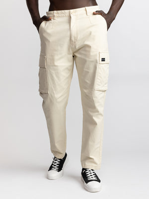 CARGO WOVEN PANTS Stone / 48