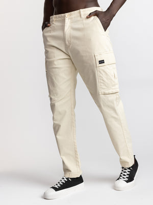 CARGO WOVEN PANTS Stone / 48