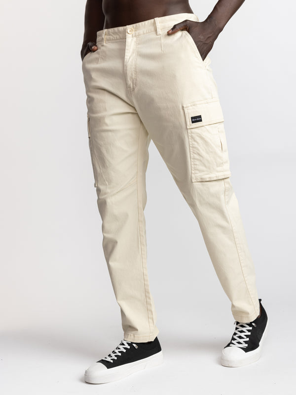 CARGO WOVEN PANTS Stone / 48