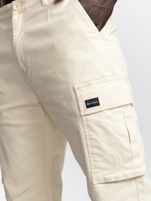 CARGO WOVEN PANTS Stone / 48