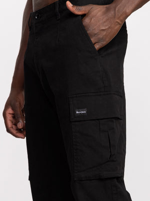 CARGO WOVEN PANTS Black / 48