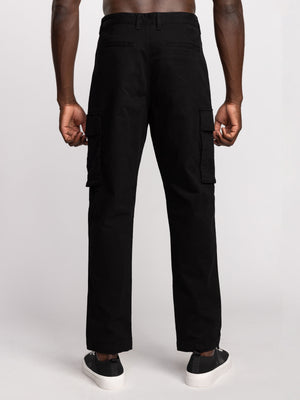 CARGO WOVEN PANTS Black / 48