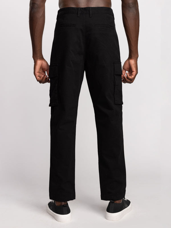 CARGO WOVEN PANTS Black / 48