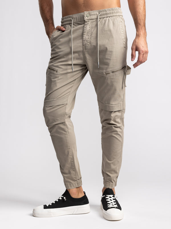CARGO WOVEN PANTS Khaki / 48