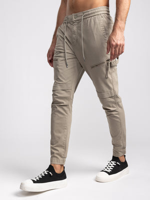 CARGO WOVEN PANTS Khaki / 48