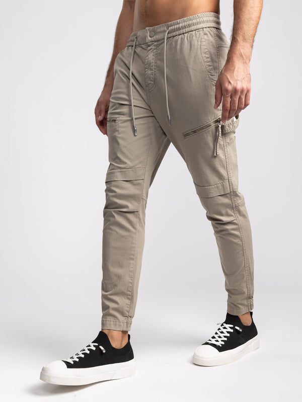 CARGO WOVEN PANTS Khaki / 48