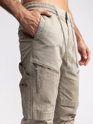 CARGO WOVEN PANTS Khaki / 48