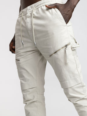 CARGO WOVEN PANTS Stone / 48
