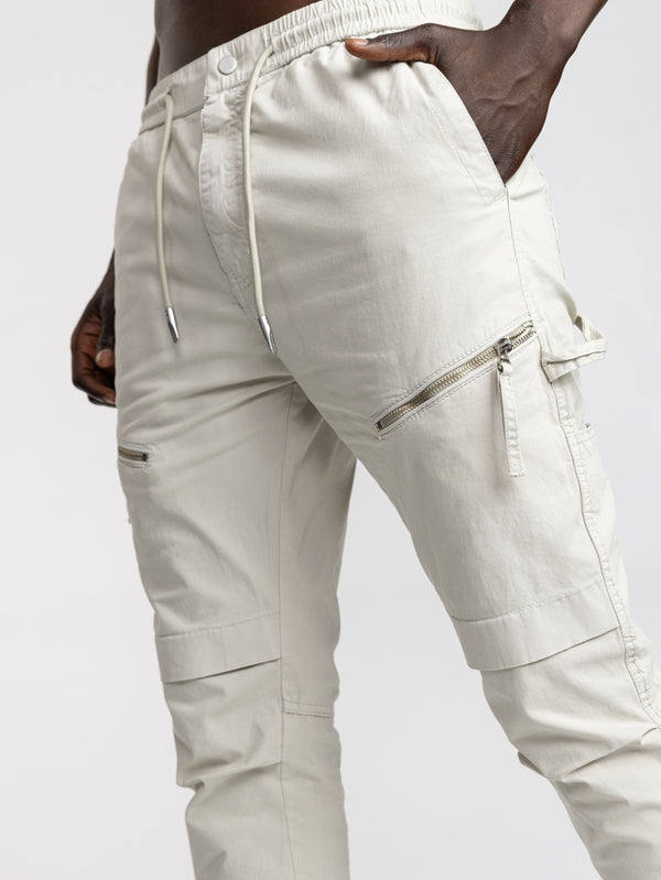CARGO WOVEN PANTS Stone / 48
