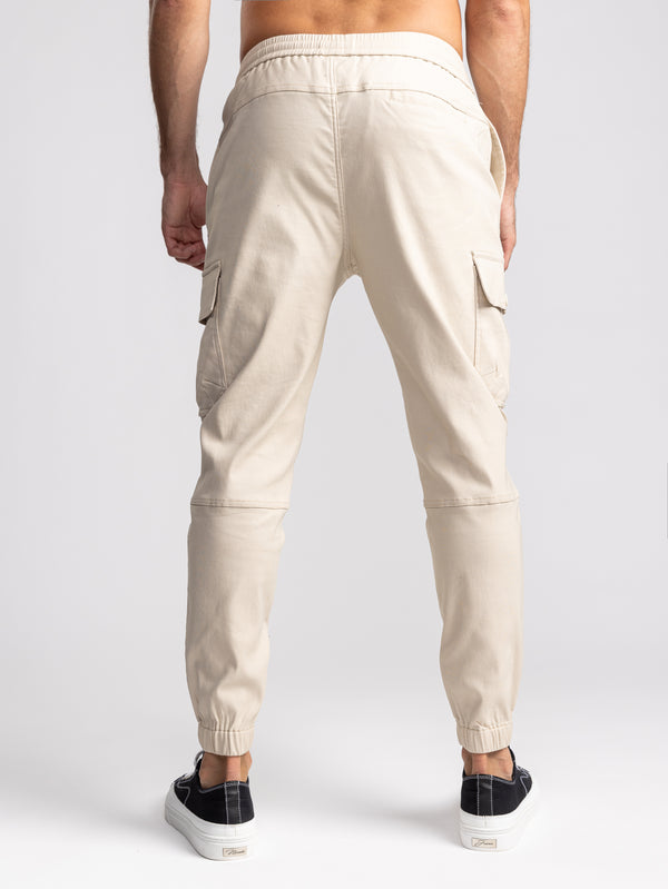 CARGO WOVEN PANTS Beige / 48