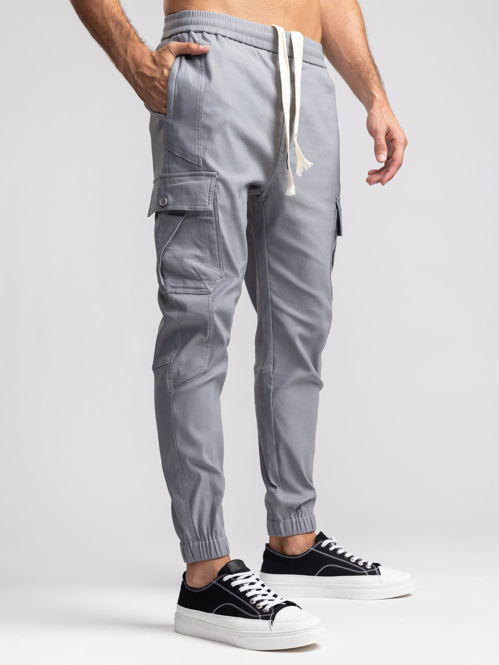 CARGO WOVEN PANTS Beige / 48